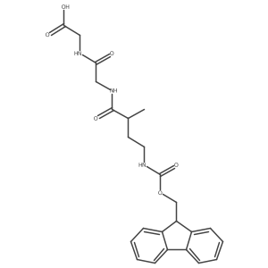 2-{2-[4-({[(9H-fluoren-9-yl)methoxy]carbonyl}amino)-2-methylbutanamido]acetamido}acetic acid Structure