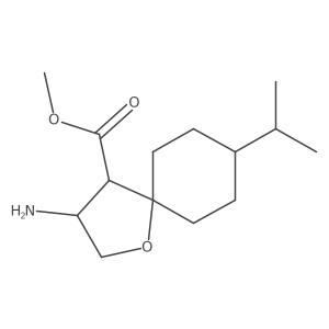 Methyl 3-amino-8-(propan-2-yl)-1-oxaspiro[4.5]decane-4-carboxylate Structure