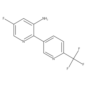 5-Fluoro-2-[6-(trifluoromethyl)pyridin-3-yl]pyridin-3-amine结构式