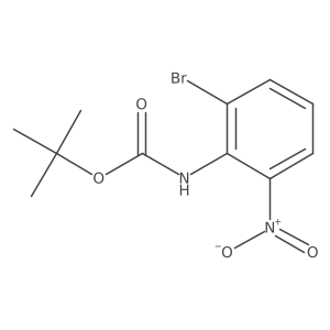 tert-butyl N-(2-bromo-6-nitrophenyl)carbamate结构式