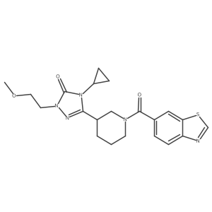 3-(1-(benzo[d]thiazole-6-carbonyl)piperidin-3-yl)-4-cyclopropyl-1-(2-methoxyethyl)-1H-1,2,4-triazol-5(4H)-one Structure