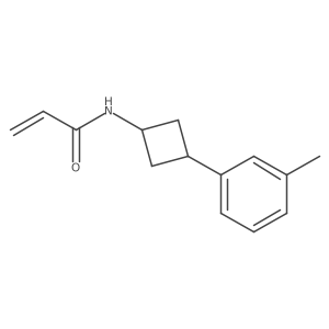 N-[(1r,3r)-3-(3-methylphenyl)cyclobutyl]prop-2-enamide结构式