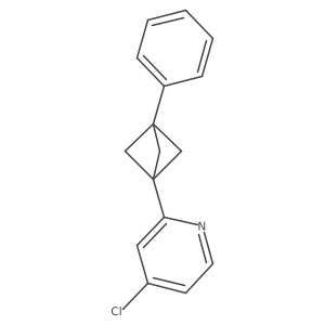 4-Chloro-2-(3-phenylbicyclo[1.1.1]pentan-1-yl)pyridine结构式
