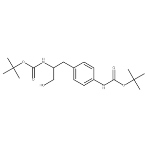 tert-Butyl (S)-(4-(2-((tert-butoxycarbonyl)amino)-3-hydroxypropyl)phenyl)carbamate Structure