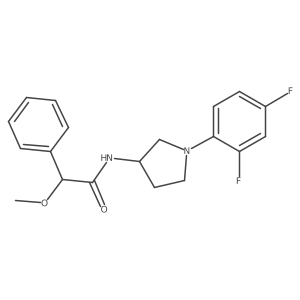 N-(1-(2,4-Difluorophenyl)pyrrolidin-3-yl)-2-methoxy-2-phenylacetamide Structure