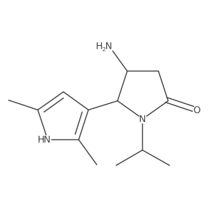 (4S,5R)-4-amino-5-(2,5-dimethyl-1H-pyrrol-3-yl)-1-propan-2-ylpyrrolidin-2-one结构式