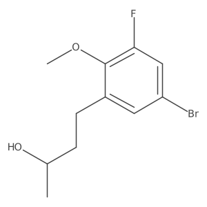 (2S)-4-(5-bromo-3-fluoro-2-methoxyphenyl)butan-2-ol结构式