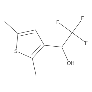 (1S)-1-(2,5-dimethylthiophen-3-yl)-2,2,2-trifluoroethan-1-ol结构式