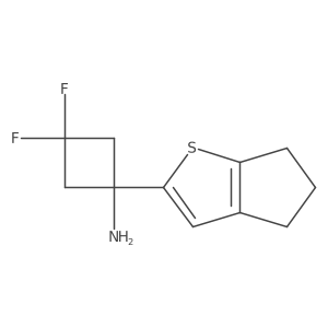 1-{4H,5H,6H-cyclopenta[b]thiophen-2-yl}-3,3-difluorocyclobutan-1-amine Structure