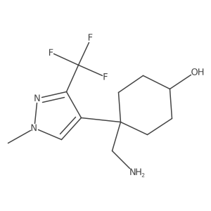 4-(aminomethyl)-4-[1-methyl-3-(trifluoromethyl)-1H-pyrazol-4-yl]cyclohexan-1-ol Structure