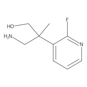 3-Amino-2-(2-fluoropyridin-3-yl)-2-methylpropan-1-ol结构式