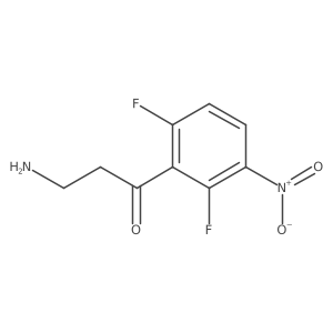 3-Amino-1-(2,6-difluoro-3-nitrophenyl)propan-1-one结构式