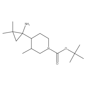 Tert-butyl 4-(1-amino-2,2-dimethylcyclopropyl)-3-methylpiperidine-1-carboxylate Structure