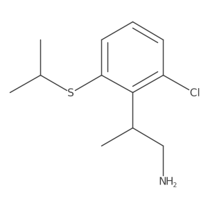 2-[2-Chloro-6-(propan-2-ylsulfanyl)phenyl]propan-1-amine Structure