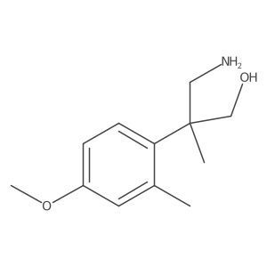 3-Amino-2-(4-methoxy-2-methylphenyl)-2-methylpropan-1-ol结构式