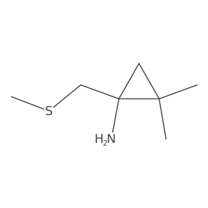 2,2-Dimethyl-1-[(methylsulfanyl)methyl]cyclopropan-1-amine结构式