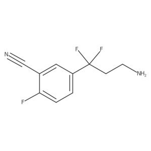5-(3-Amino-1,1-difluoropropyl)-2-fluorobenzonitrile Structure