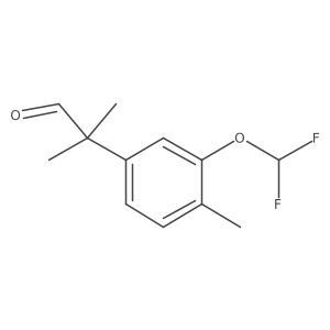 2-[3-(Difluoromethoxy)-4-methylphenyl]-2-methylpropanal Structure