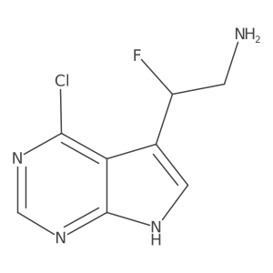 2-{4-chloro-7H-pyrrolo[2,3-d]pyrimidin-5-yl}-2-fluoroethan-1-amine Structure