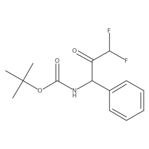 tert-butyl N-(3,3-difluoro-2-oxo-1-phenylpropyl)carbamate结构式