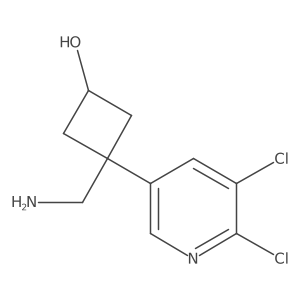 3-(Aminomethyl)-3-(5,6-dichloropyridin-3-yl)cyclobutan-1-ol Structure
