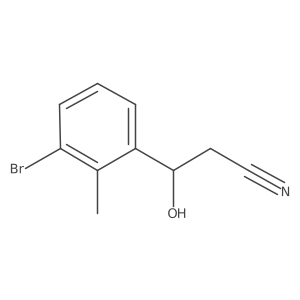 3-(3-Bromo-2-methylphenyl)-3-hydroxypropanenitrile结构式
