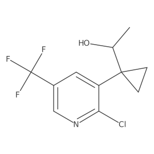 1-{1-[2-Chloro-5-(trifluoromethyl)pyridin-3-yl]cyclopropyl}ethan-1-ol Structure