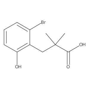 3-(2-Bromo-6-hydroxyphenyl)-2,2-dimethylpropanoic acid结构式