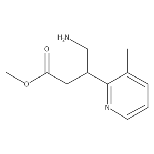 Methyl 4-amino-3-(3-methylpyridin-2-yl)butanoate结构式