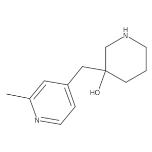 3-[(2-Methylpyridin-4-yl)methyl]piperidin-3-ol Structure