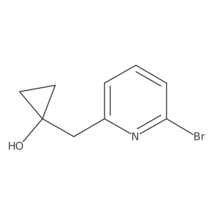 1-[(6-Bromopyridin-2-yl)methyl]cyclopropan-1-ol结构式
