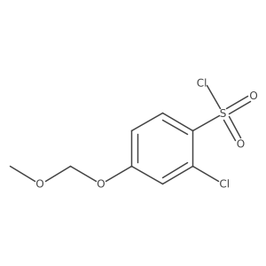 2-Chloro-4-(methoxymethoxy)benzene-1-sulfonyl chloride结构式