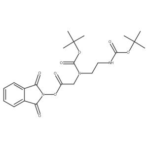 1,3-dioxo-2,3-dihydro-1H-isoindol-2-yl 2-{[(tert-butoxy)carbonyl](2-{[(tert-butoxy)carbonyl]amino}ethyl)amino}acetate结构式