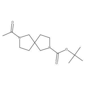 tert-Butyl 7-acetyl-2,7-diazaspiro[4.4]nonane-2-carboxylate结构式
