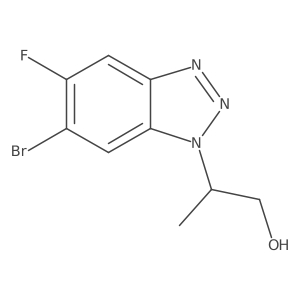 2-(6-bromo-5-fluoro-1H-1,2,3-benzotriazol-1-yl)propan-1-ol Structure