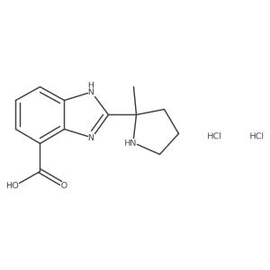 (S)-2-(2-Methyl-2-pyrrolidinyl)-1H-benzimidazole-4-carboxylic Acid Dihydrochloride结构式