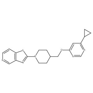 2-(4-(((6-Cyclopropylpyrimidin-4-yl)oxy)methyl)piperidin-1-yl)thiazolo[4,5-c]pyridine Structure