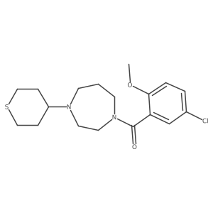 1-(5-Chloro-2-methoxybenzoyl)-4-(thian-4-yl)-1,4-diazepane结构式