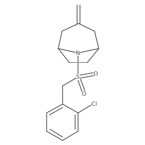 8-[(2-Chlorophenyl)methanesulfonyl]-3-methylidene-8-azabicyclo[3.2.1]octane结构式
