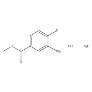 Methyl 3-amino-4-fluorobenzoate hydrochloride hydrate结构式