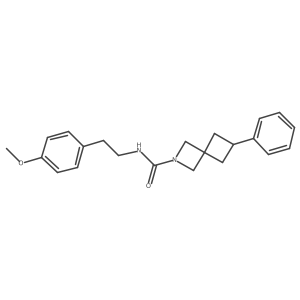 N-[2-(4-Methoxyphenyl)ethyl]-6-phenyl-2-azaspiro[3.3]heptane-2-carboxamide结构式