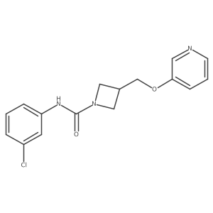 N-(3-chlorophenyl)-3-[(pyridin-3-yloxy)methyl]azetidine-1-carboxamide结构式