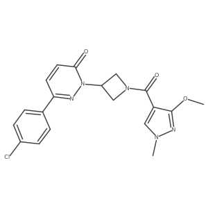 6-(4-chlorophenyl)-2-[1-(3-methoxy-1-methyl-1H-pyrazole-4-carbonyl)azetidin-3-yl]-2,3-dihydropyridazin-3-one Structure