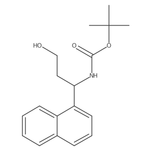tert-butyl N-[3-hydroxy-1-(naphthalen-1-yl)propyl]carbamate结构式