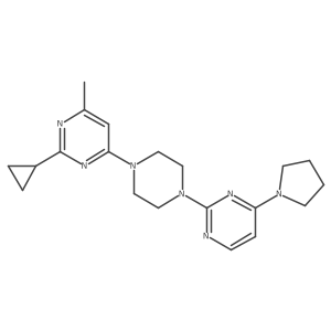2-Cyclopropyl-4-methyl-6-{4-[4-(pyrrolidin-1-yl)pyrimidin-2-yl]piperazin-1-yl}pyrimidine Structure