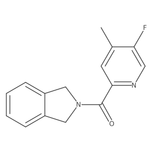 1,3-Dihydroisoindol-2-yl-(5-fluoro-4-methylpyridin-2-yl)methanone结构式