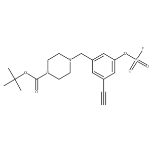 Tert-butyl 4-({3-ethynyl-5-[(fluorosulfonyl)oxy]phenyl}methyl)piperazine-1-carboxylate结构式