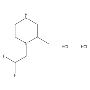 (S)-1-(2,2-Difluoroethyl)-2-methylpiperazine dihydrochloride Structure