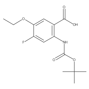 2-{[(Tert-butoxy)carbonyl]amino}-5-ethoxy-4-fluorobenzoic acid结构式