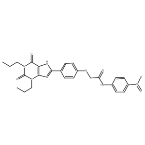 N-(4-Nitrophenyl)-2-[4-(2,3,6,9-tetrahydro-2,6-dioxo-1,3-dipropyl-1H-purin-8-yl)phenoxy]acetamide Structure